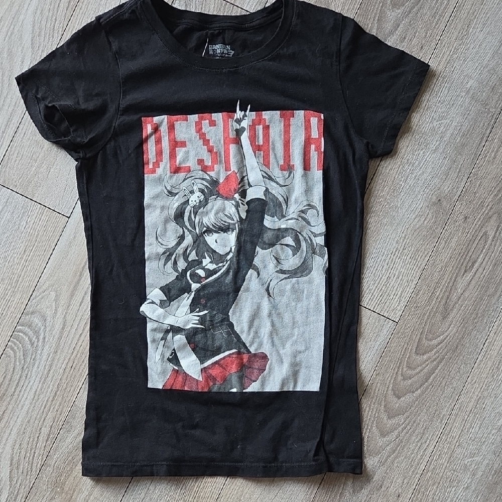 Despair Black Graphic Anime TShirt Dangan Ronpa Small